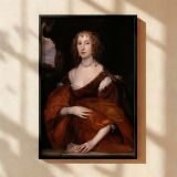 Lady Mary Killigrew - Noble Baroque Portrait by Anthony Van Dyck canvas wall art - Image 2