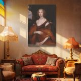 Lady Mary Killigrew - Noble Baroque Portrait by Anthony Van Dyck canvas wall art - Image 4