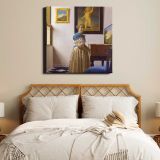 Lady Standing at a Virginal (ca. 1670–1672) famous painting.Johannes VERMEER — room mockup view 17