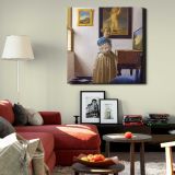 Lady Standing at a Virginal (ca. 1670–1672) famous painting.Johannes VERMEER — room mockup view 22