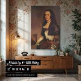 Lady with a Fan - Velazquez Portrait of Elegant Spanish Noblewoman canvas wall art