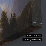 Landscape by Albert Bierstadt - canvas surface and wrapped edge detail