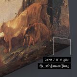 Landscape Near Rhenen by Aelbert Cuyp - canvas surface and wrapped edge detail