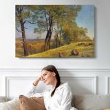 Landscape Rockland County California by Albert Bierstadt - single-panel canvas displayed above a sofa