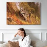Landscape Study Yosemite California by Albert Bierstadt - single-panel canvas displayed above a sofa