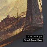 Landscape with Windmill by Aert Van Der Neer - canvas surface and wrapped edge detail