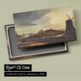 Landscape with Windmill by Aert Van Der Neer - canvas rear frame and hanging hardware
