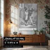Lazarus and the Rich Man - Mercy Parable by Gustave Dore canvas wall art
