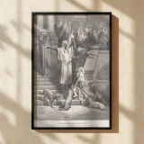 Lazarus and the Rich Man - Mercy Parable by Gustave Dore canvas wall art - Image 2