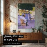 Les Orangers by Gustave Caillebotte - Summer Garden with Trees and Chairs canvas wall art