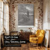 Levite Carries Woman - Gustave Dore Biblical Tragedy Scene canvas wall art - Image 3