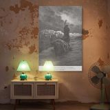 Levite Carries Woman - Gustave Dore Biblical Tragedy Scene canvas wall art - Image 5