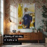 Lieder Ohne Worte by Frederic Leighton - Draped Skirt with Muted Gold Background canvas wall art