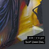Lieder Ohne Worte by Frederic Leighton - Draped Skirt with Muted Gold Background canvas wall art - Image 8