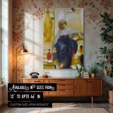 Lieder Ohne Worte - Classical Portrait of Woman by Frederic Leighton Canvas Art