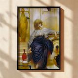 Lieder Ohne Worte - Classical Portrait of Woman by Frederic Leighton Canvas Art - Image 2
