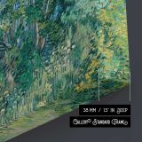 Lilac Bush by Vincent Van Gogh - canvas surface and wrapped edge detail