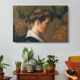 Lilla Cabot Perry - single-panel canvas displayed above a console table