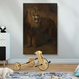 Lion from Menagerie - Majestic Wildlife Scene 1808 By Pieter Gerardus van Os canvas wall art - Image 2