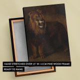 Lion from Menagerie - Majestic Wildlife Scene 1808 By Pieter Gerardus van Os canvas wall art - Image 6