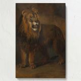 Lion from Menagerie - Majestic Wildlife Scene 1808 By Pieter Gerardus van Os canvas wall art - Image 7