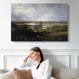 London from Greenwich Park Exhibited by Joseph Mallord William Turner - single-panel canvas displayed above a sofa
