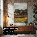Long Island Homestead by Andrew W. Warren - Autumn Trees and Harvest Fields canvas wall art