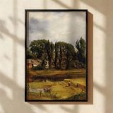 Long Island Homestead by Andrew W. Warren - Autumn Trees and Harvest Fields canvas wall art - Image 2