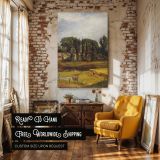 Long Island Homestead by Andrew W. Warren - Autumn Trees and Harvest Fields canvas wall art - Image 3