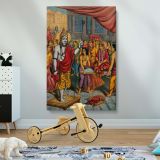 Lord Shiva Awaiting Parvati - Mythological Royal Setting By Unknown Indian Artist canvas wall art - Image 2