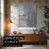 Lot Flees Sodom - Destruction of Cities by Gustave Dore canvas wall art