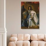 Louis XIV Portrait - Regal Blue Robes by Hyacinthe Rigaud as Royal Wall Canvas - Image 2