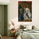 Louis XIV Portrait - Regal Blue Robes by Hyacinthe Rigaud as Royal Wall Canvas - Image 3