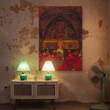 Lucretia Borgia at the Vatican by Frank Cadogan Cowper - Crimson Gown and Gold Light canvas wall art - Image 5