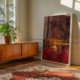 Lucretia Borgia at the Vatican by Frank Cadogan Cowper - Crimson Gown and Gold Light canvas wall art - Image 6