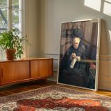 Madame Martial Caillebotte by Gustave Caillebotte - Black Dress and Needlework canvas wall art - Image 6