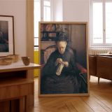 Madame Martial Caillebotte by Gustave Caillebotte - Black Dress and Needlework canvas wall art - Image 7
