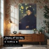 Mademoiselle Malot Seated by Edgar Degas - Yellow Blooms with Shadow Tones canvas wall art