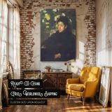 Mademoiselle Malot Seated by Edgar Degas - Yellow Blooms with Shadow Tones canvas wall art - Image 3