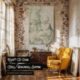 Madonna and Child - Albrecht DUrer Fine Line Religious Engraving canvas wall art - Image 3