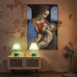 Madonna and Child - Leonardo da Vinci Red and Blue Tones with Grace canvas wall art - Image 5
