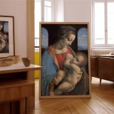 Madonna and Child - Leonardo da Vinci Red and Blue Tones with Grace canvas wall art - Image 7