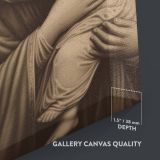 Madonna and Child - Sepia Sacred Embrace Illustration canvas wall art - Image 3