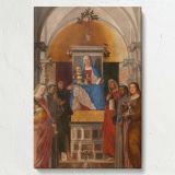 Madonna and Child with Saints - Renaissance Sacred Group By Marcello Fogolino canvas wall art - Image 7