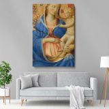 Madonna of Humility - Sacred Virgin with Christ Child Scene By Fra Angelico canvas wall art - Image 5