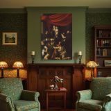 Madonna of the Rosary - Virgin Mary with Saints by Caravaggio canvas wall art - Image 4