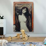 Madonna - Sensual and Spiritual Swirling Hair Portrait By Edvard Munch canvas wall art - Image 2