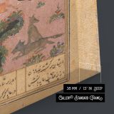 Majnun in Desert - Persian Miniature with Gold Tree and Pink Sky canvas wall art - Image 8