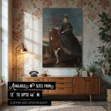 Margarita of Austria Equestrian - Velazquez Spanish Queen on Horseback canvas wall art