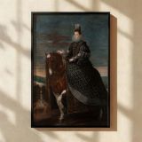 Margarita of Austria Equestrian - Velazquez Spanish Queen on Horseback canvas wall art - Image 2